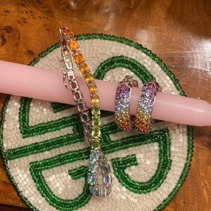 🌈👑Beautiful Sterling Gemstone Jewelry Set!👑🌈